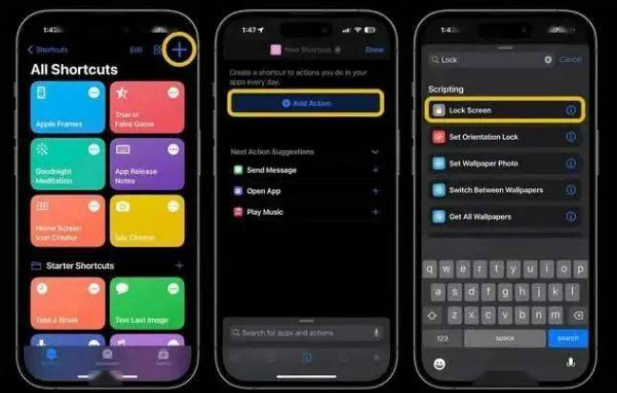 确山苹果14锁屏维修店分享iPhone14升级iOS16.4后如何创建锁屏快捷方式 